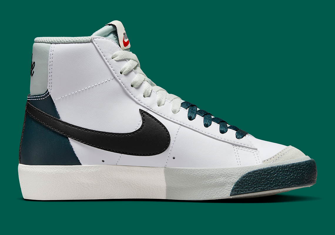 Nike Blazer Mid 77 Remix Split White Black Spruce Fn6937 101 8