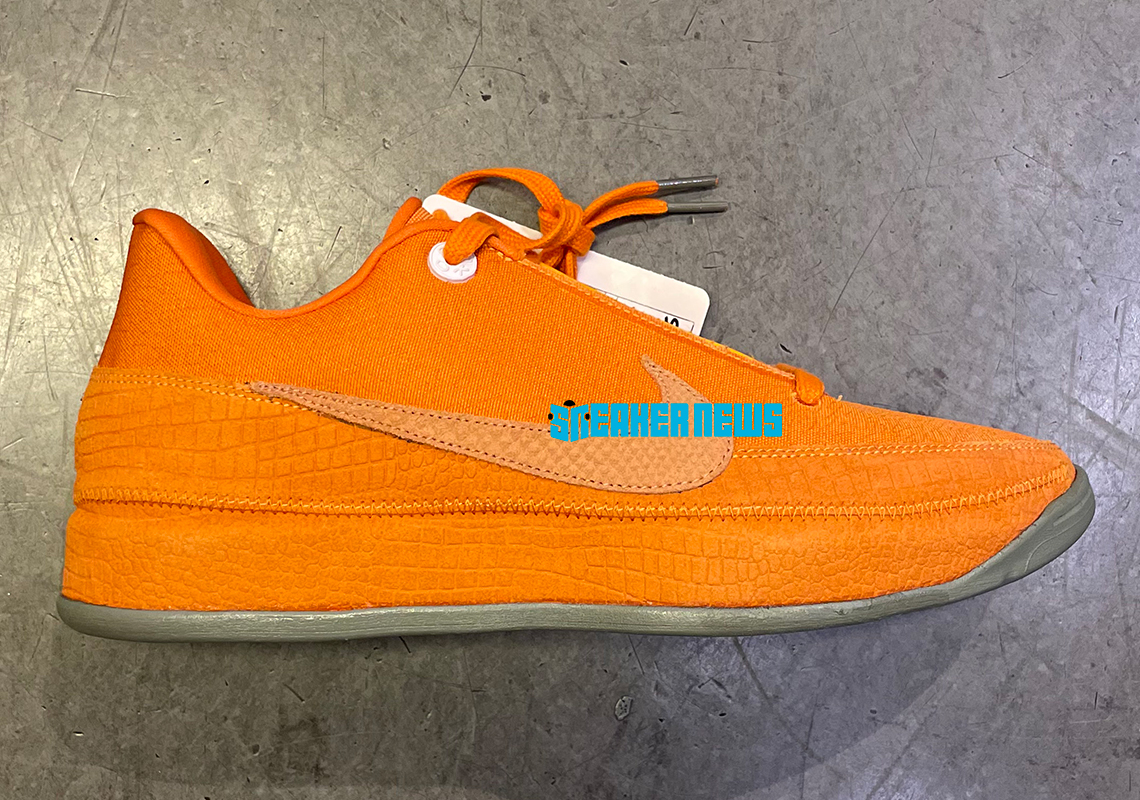 Nike Devin Booker Craftsman Orange Croc Skin Sample