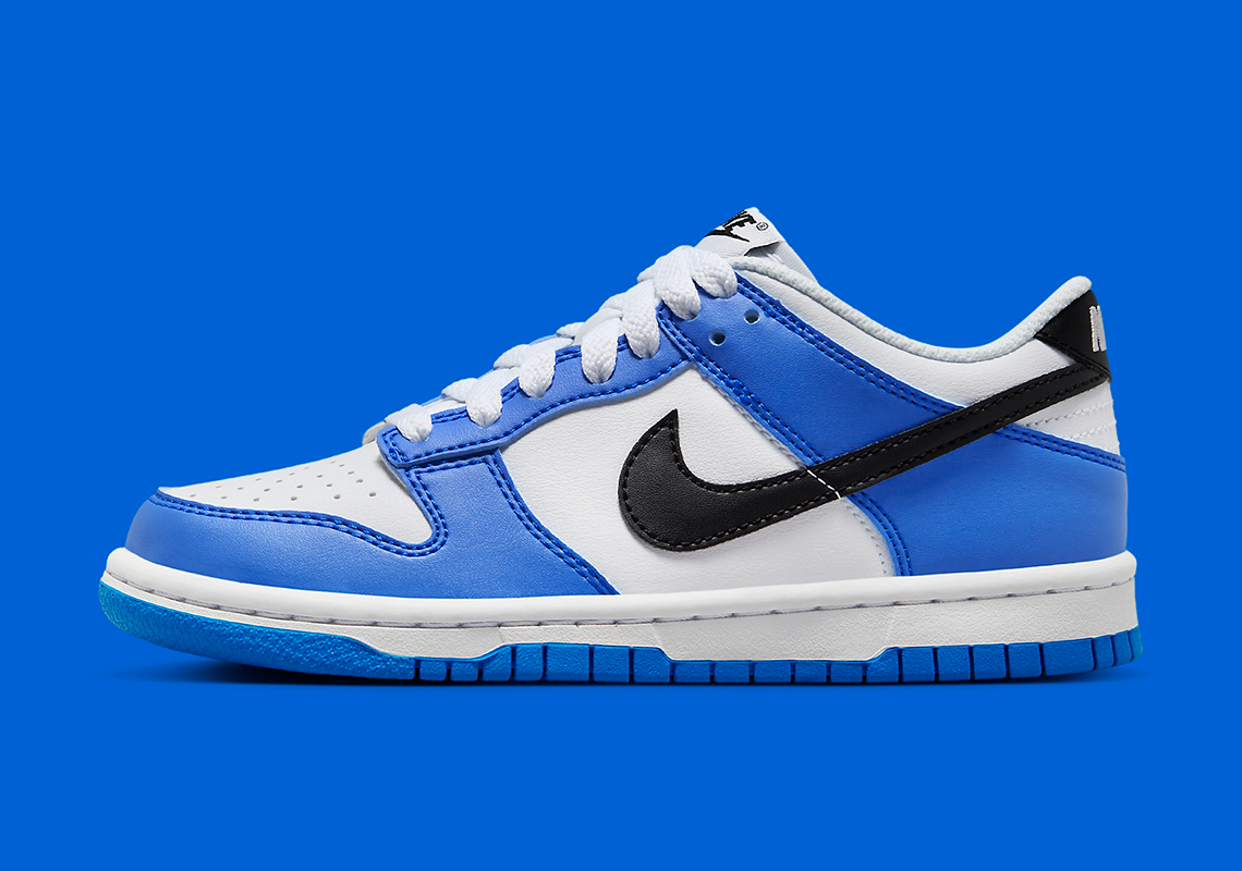 Nike Dunk Low Gs Royal Blue Black Fv7021 400 7