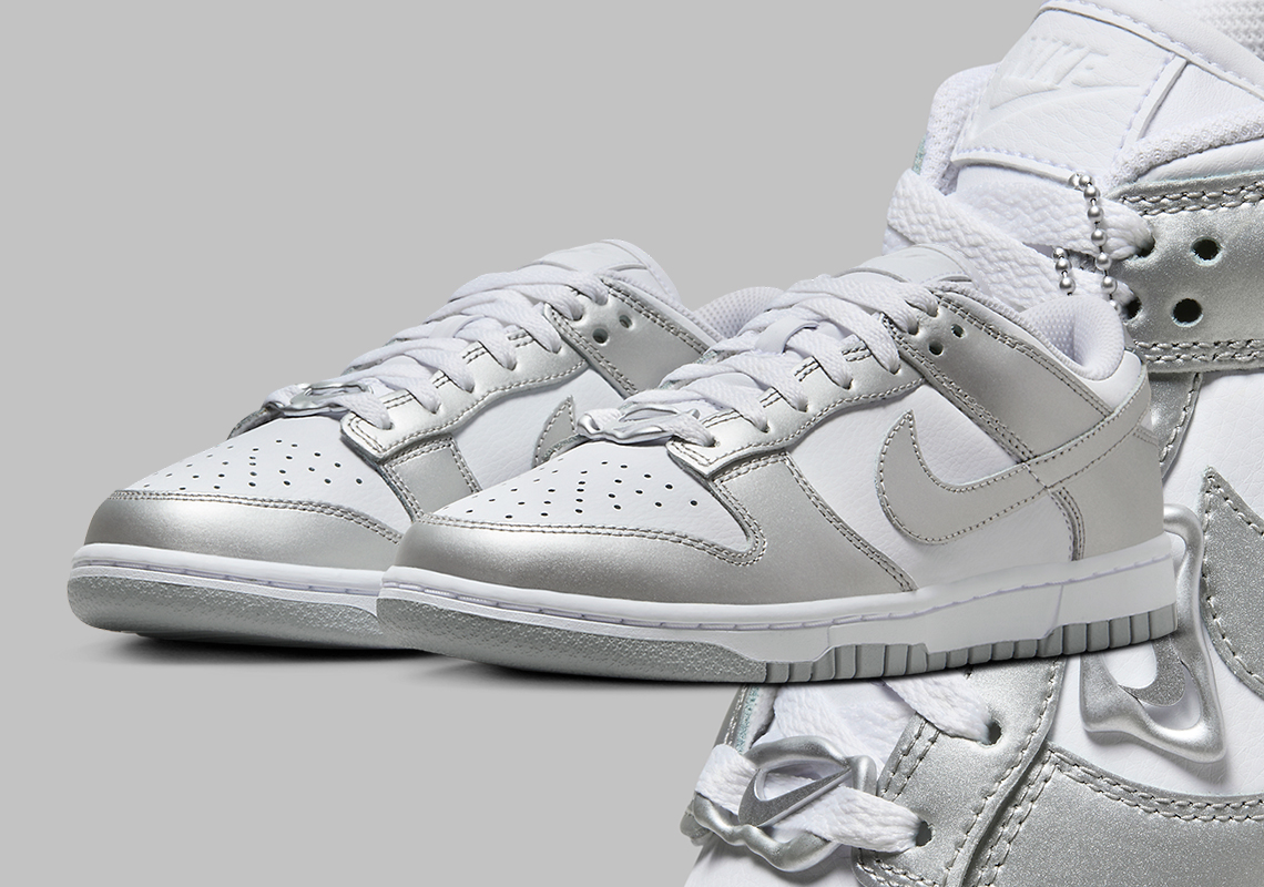 Molten Metal Inspired This Upcoming Nike Dunk Low "Metallic Silver"