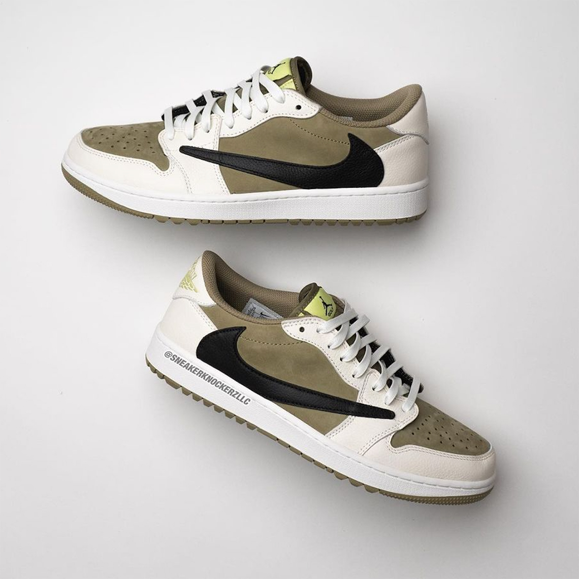 Travis Scott Air Jordan 1 Low Golf Olive Fz3124 200 2