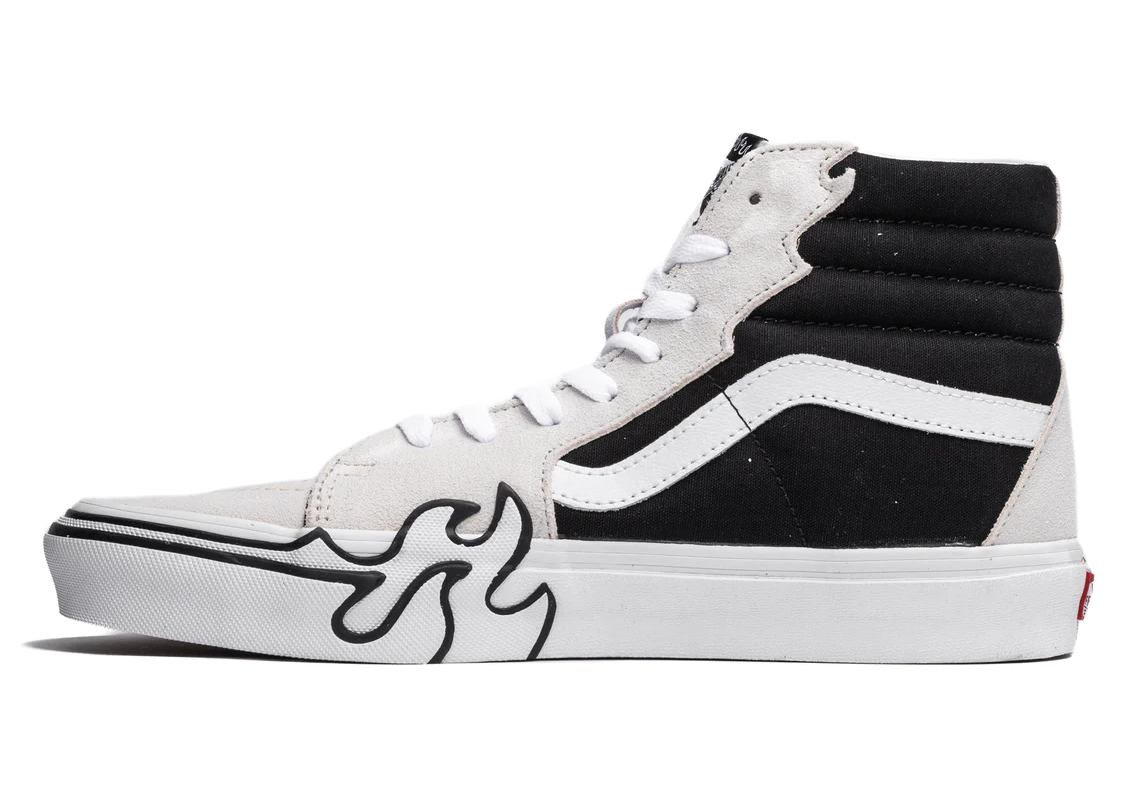 Vans Sk8 Hi Flames Black Vn0005ujuy61 2