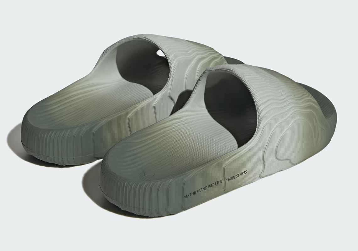 Adidas Adilette 22 Wonder Silver Silver Green Ig7494 1