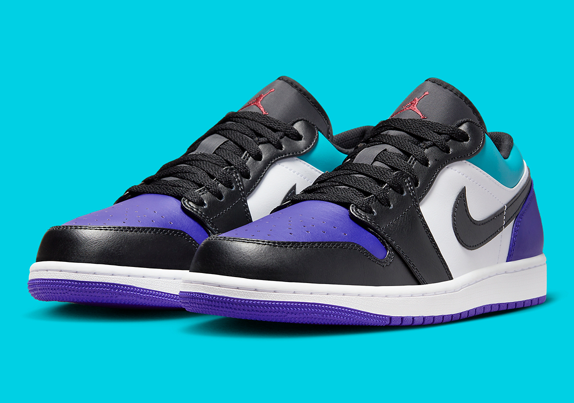 Air Jordan 1 Low Black Purple Teal 553558 154 5