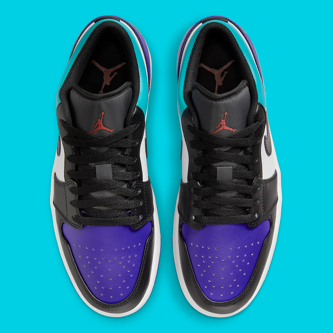 Air Jordan 1 Low Black Purple Teal 553558 154 6