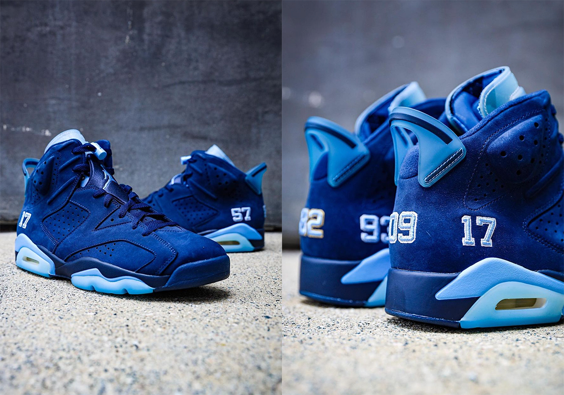 A Rare Look At The Air Jordan 6 "Six Championships" PE For The UNC Tar Heels