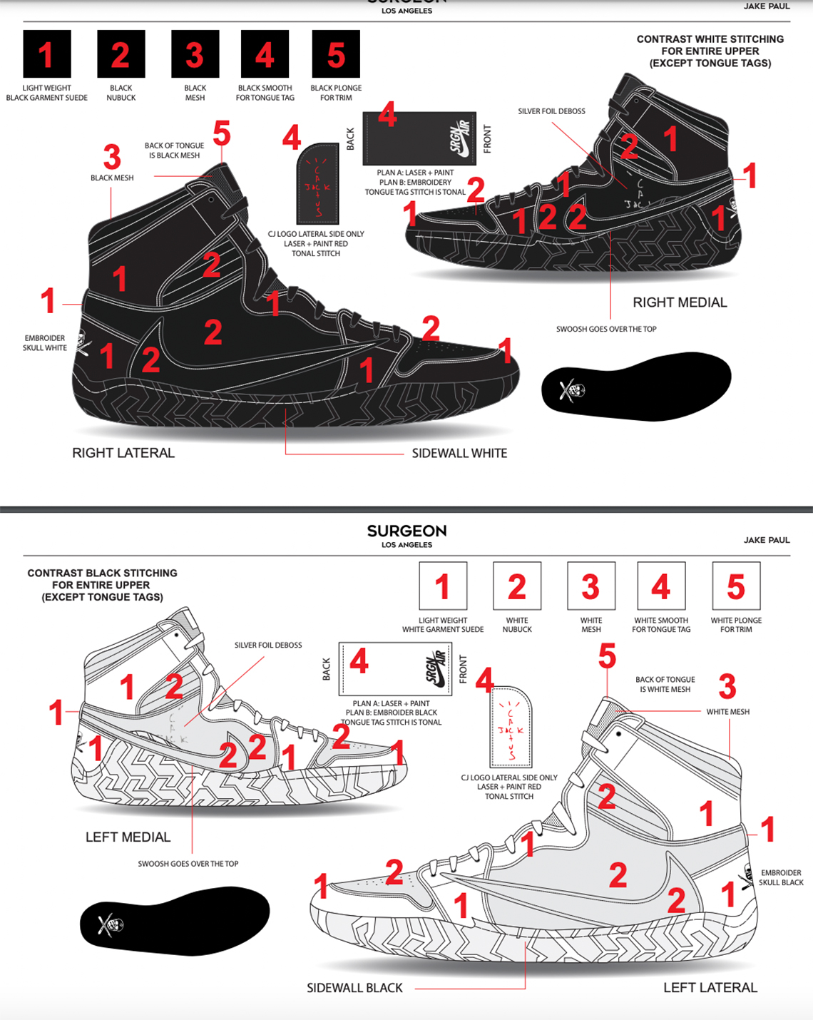 Jake Paul Nate Diaz The Surgeon Custom Shoes 6