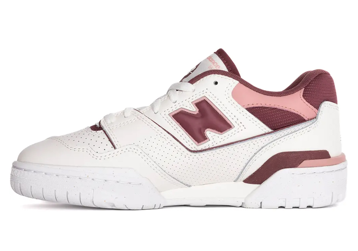 New Balance 550 Womens White Washed Burgundy Bbw550dp 3