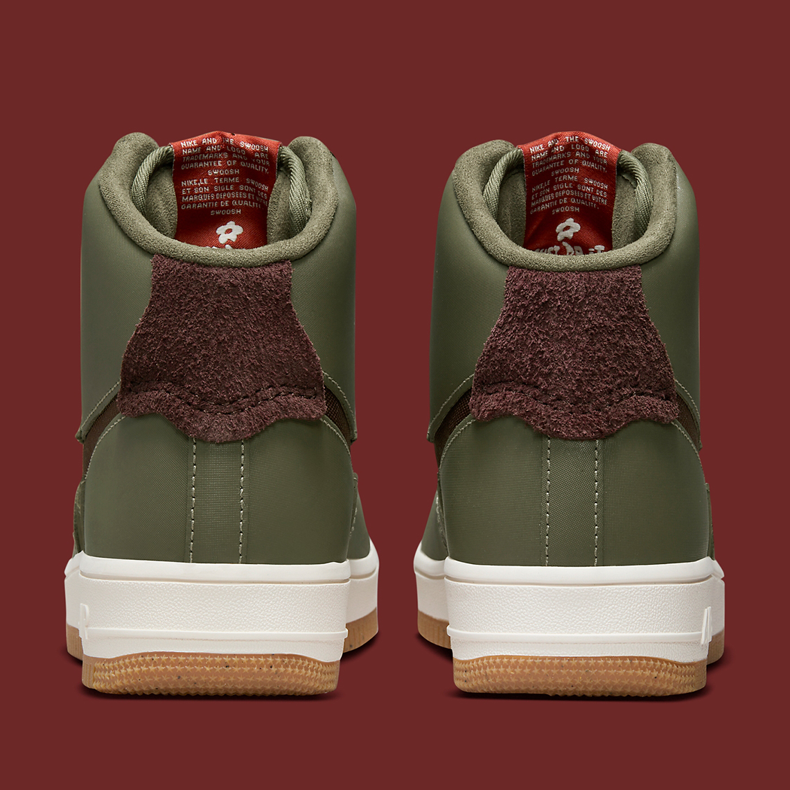 Nike Air Force 1 Sculpt Olive Burgundy Fb7960 200 5