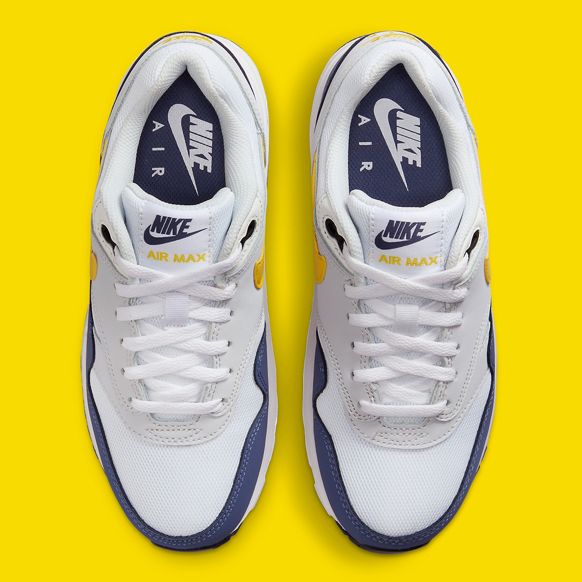 Nike Air Max 1 Gs White Yellow Blue Dz3307 107 4