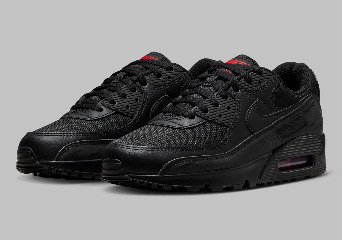 Nike Air Max 90 Reflective Black Varsity Red Dz4504 003 3