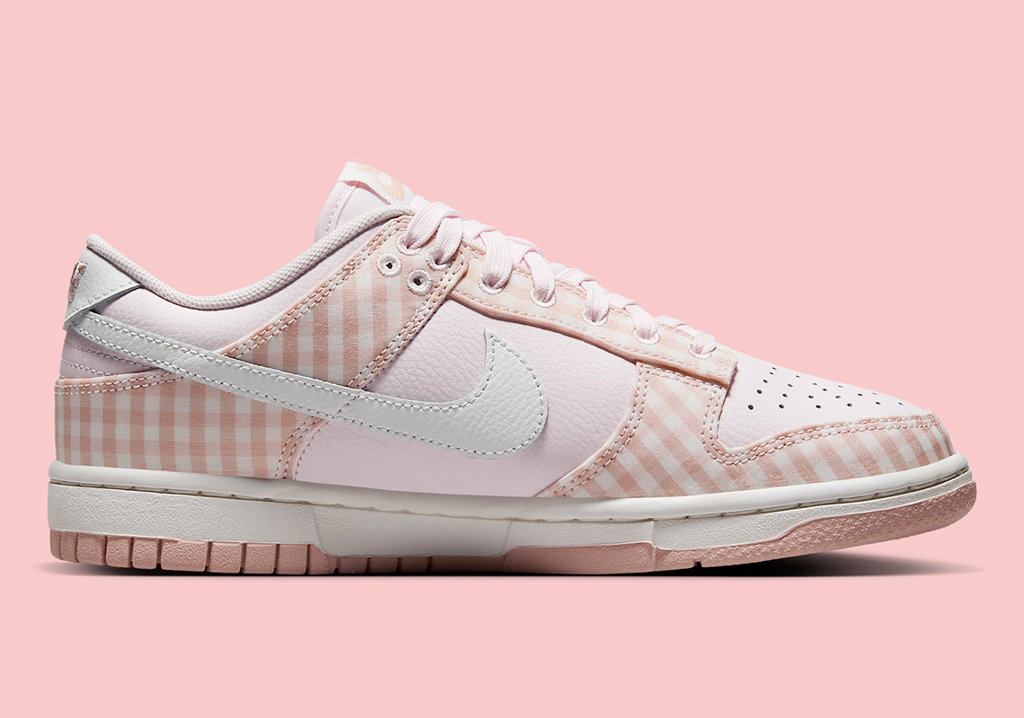 Nike Dunk Low Pink Gingham Plaid Fb9881 600 0