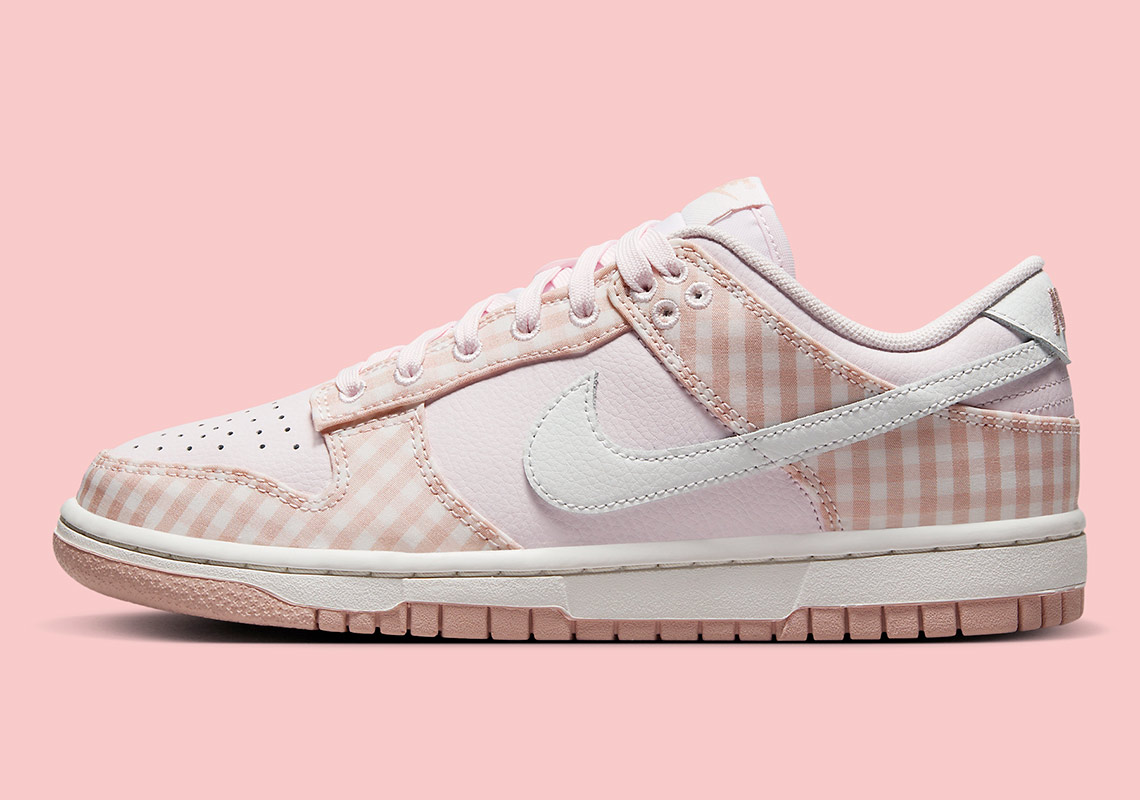 Nike Dunk Low Pink Gingham Plaid Fb9881 600 5