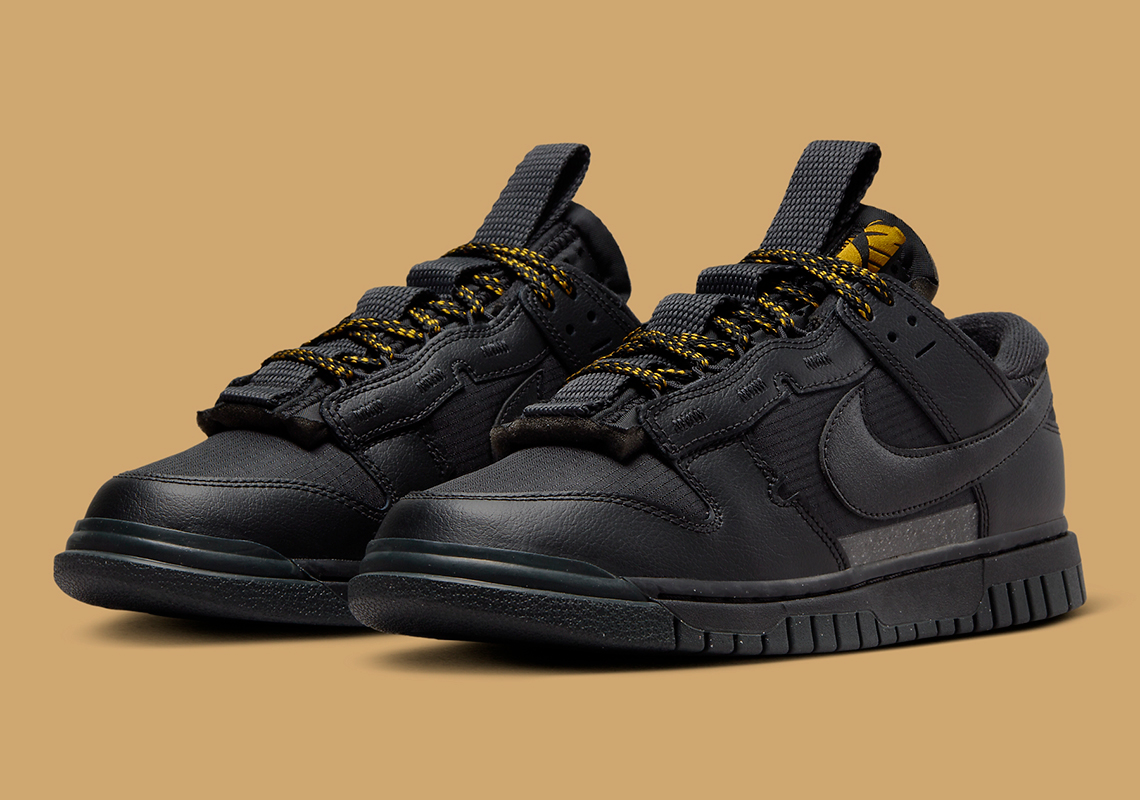 The Nike Dunk Low Remastered Appears In "Black/Metallic Gold"