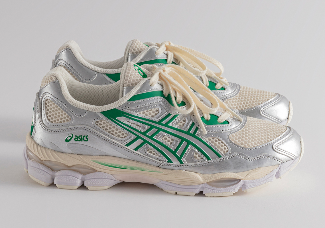 The ASICS GEL-NYC Dresses Up In Silver And Green