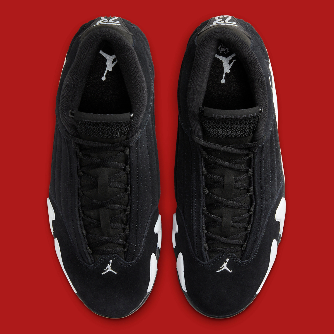 Air Jordan 14 487471 016 Black White Red 1