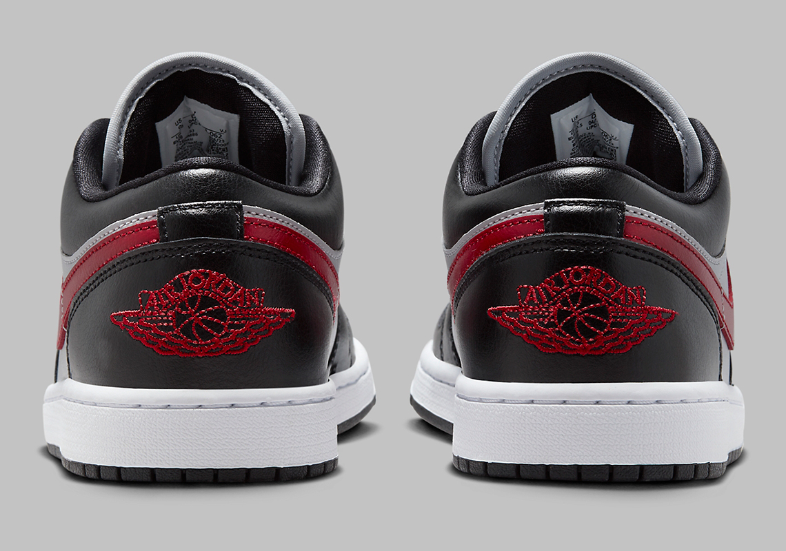 Air Jordan 1 Low Black Grey Red Dc0774 062 6