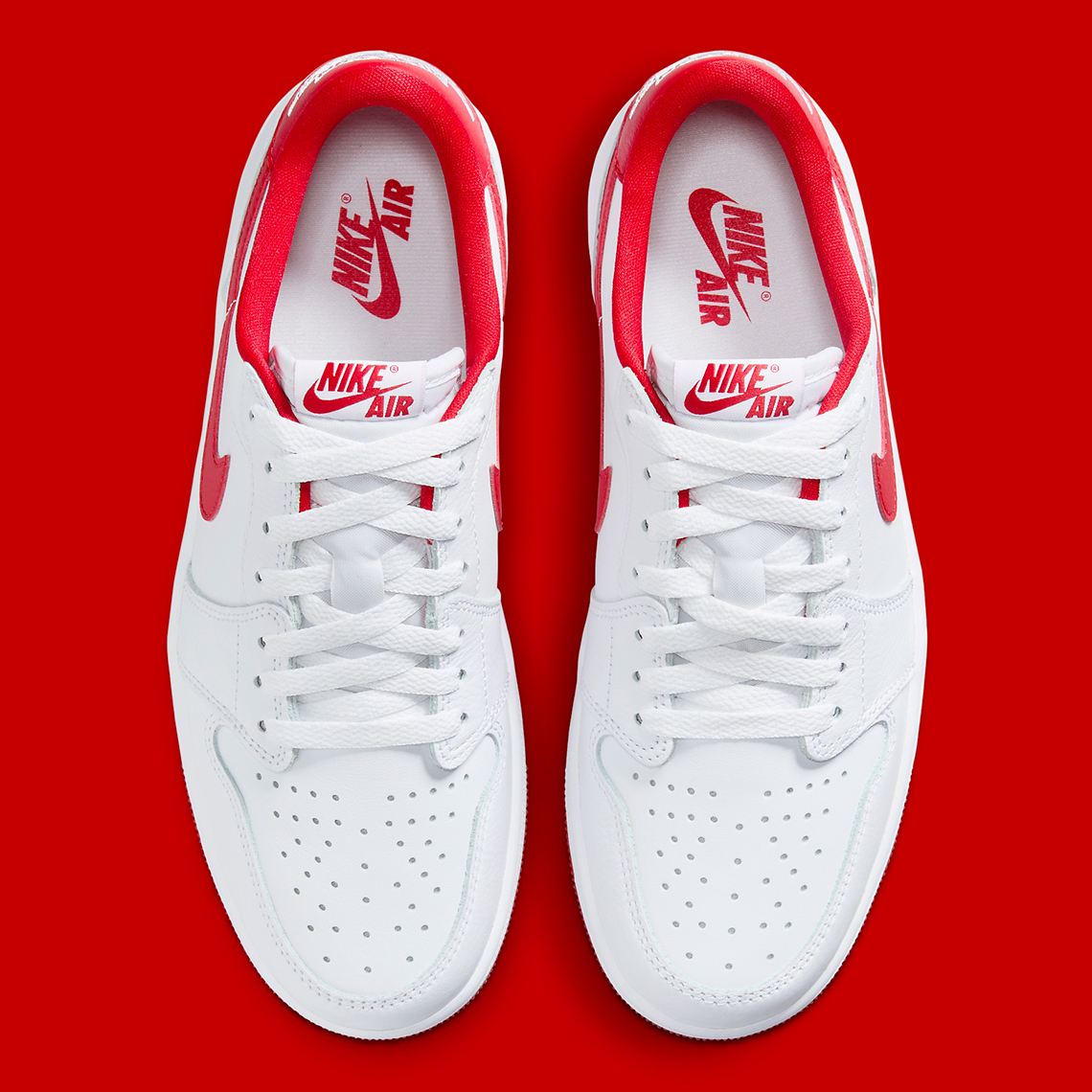 Air Jordan 1 Low Og White Red Cz0790 161 Official Images 2