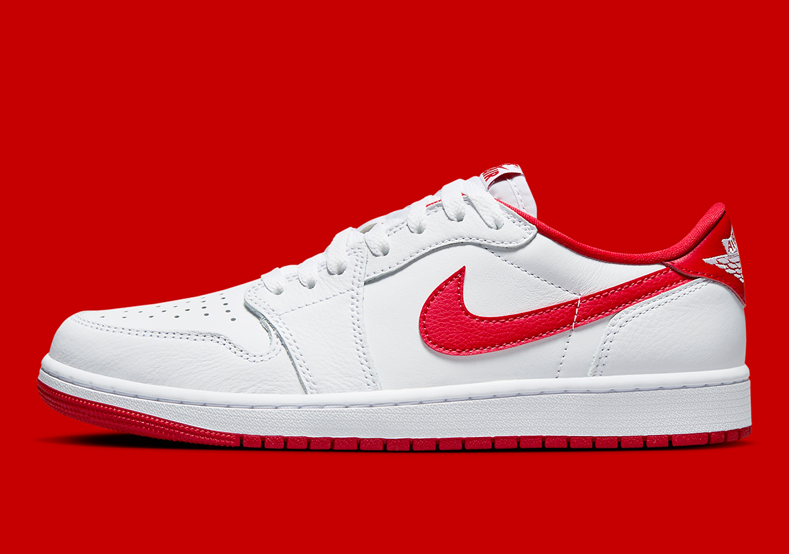 Official Images Of The Air Jordan 1 Low OG “White/University Red”