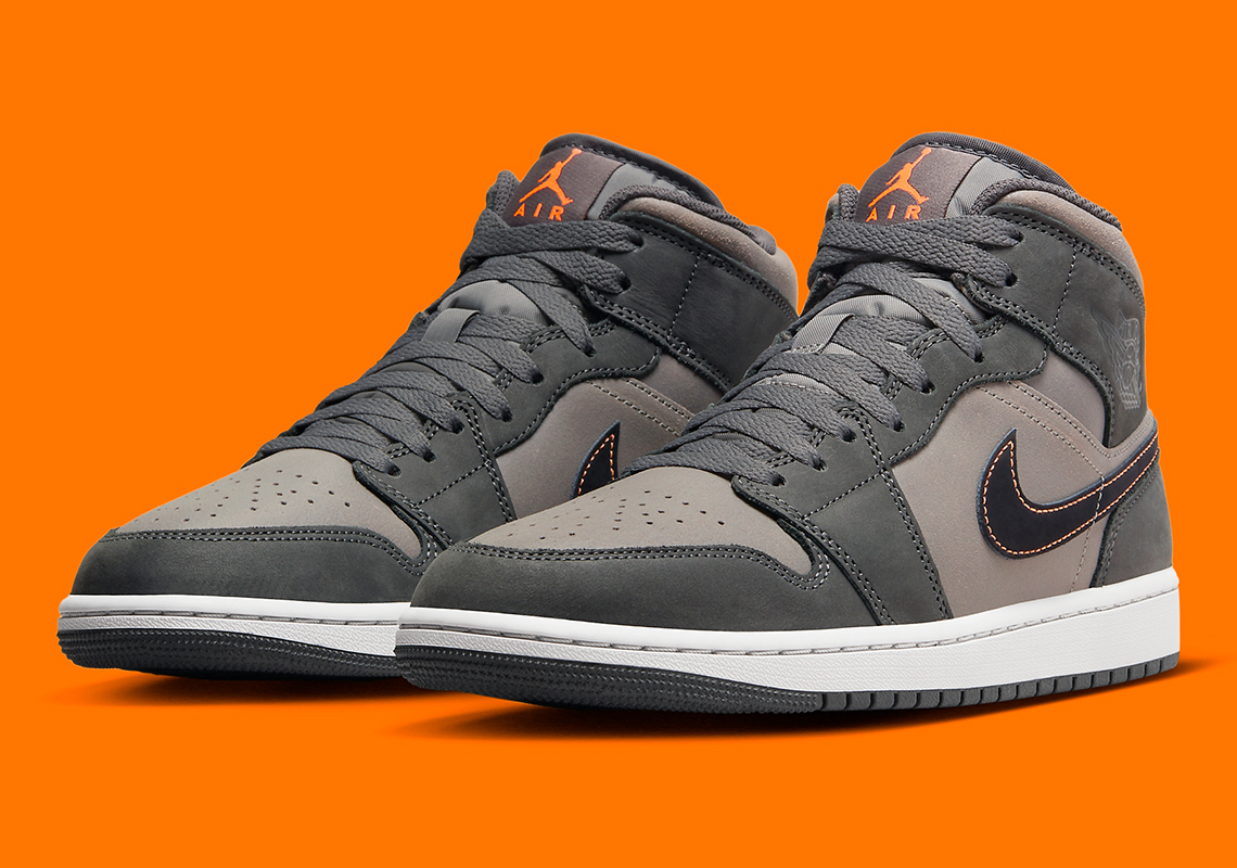 The Air Jordan 1 Mid Prepares A Greyscale Look For Halloween