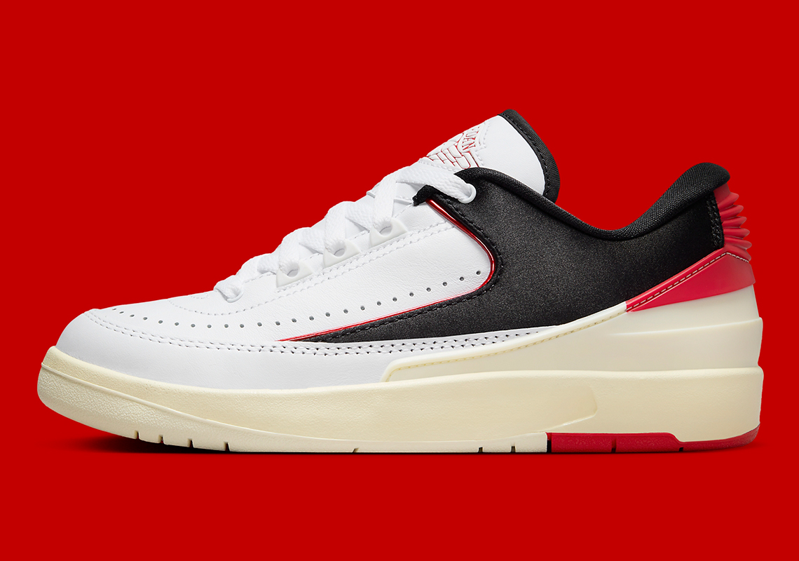 Air Jordan 2 Low Womens White University Red Black Coconut Milk Fd4849 106 3