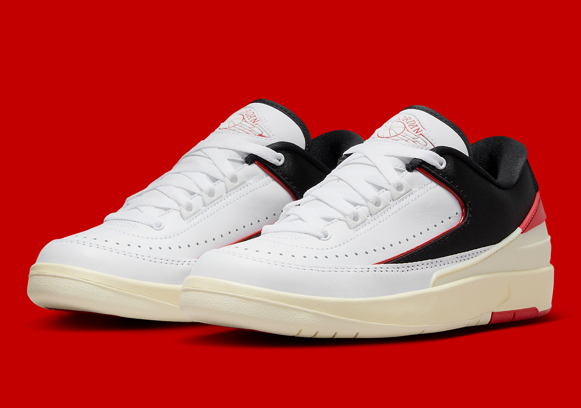 Air Jordan 2 Low Womens White University Red Black Coconut Milk Fd4849 106 7 1