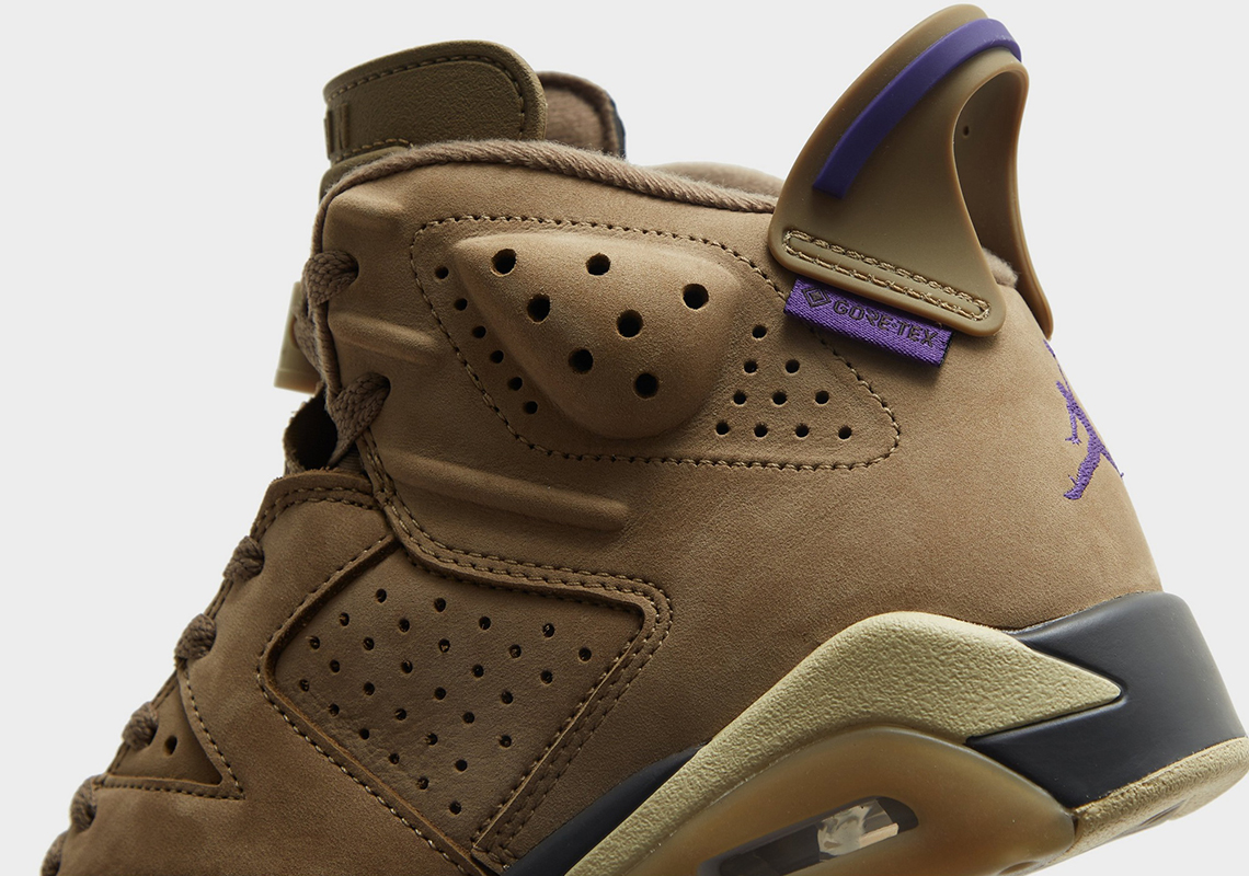 Air Jordan 6 Gore Tex Brown Kelp Team Gold Shadow Brown Court Purple Fd1643 300 6