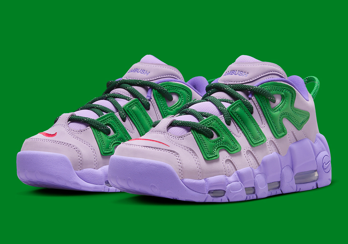 The AMBUSH x Nike Air More Uptempo Low “Lilac” Releases On October 6th