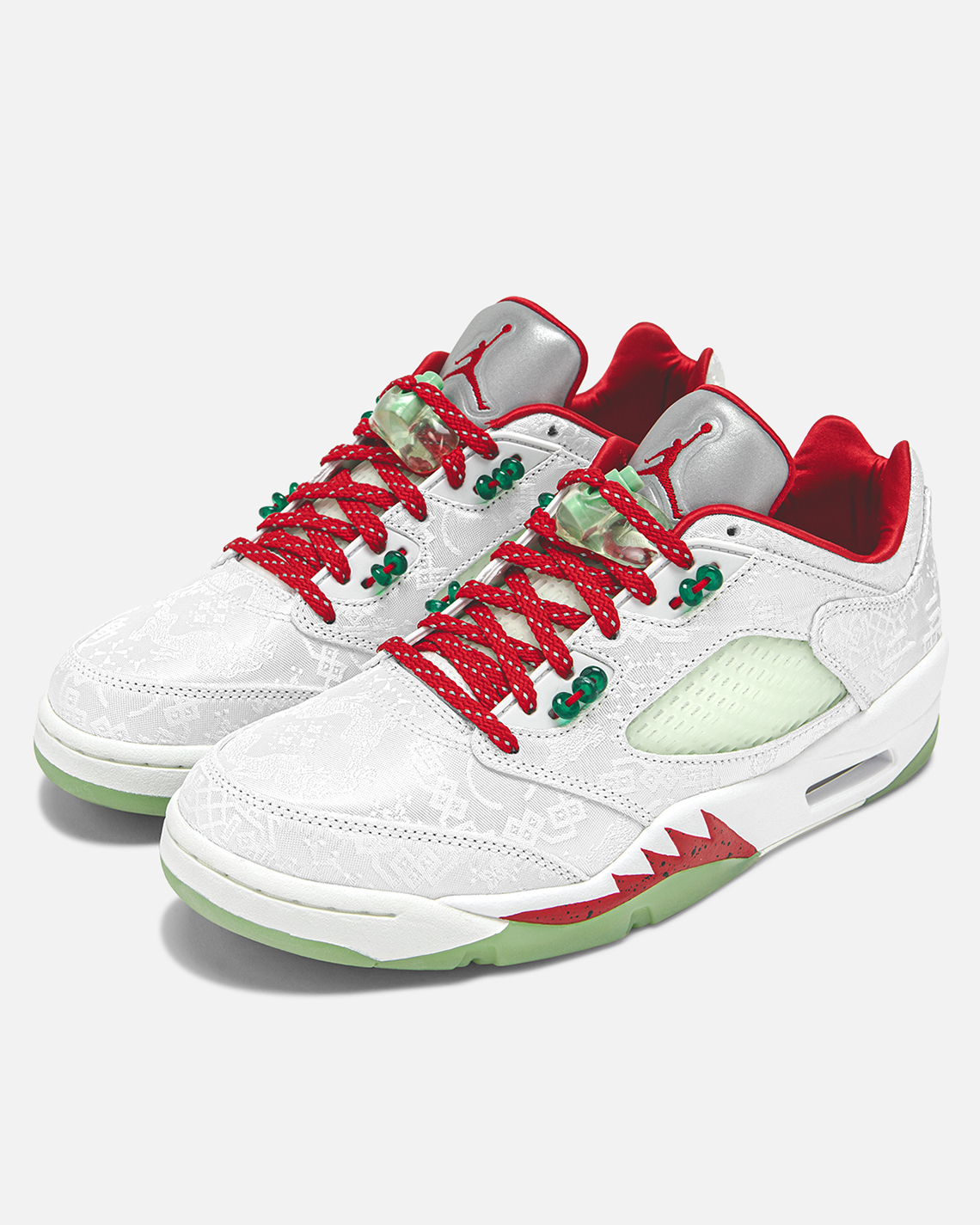 Clot Air Jordan 5 Low Jade White Silk 20th Anniversary Edition 2