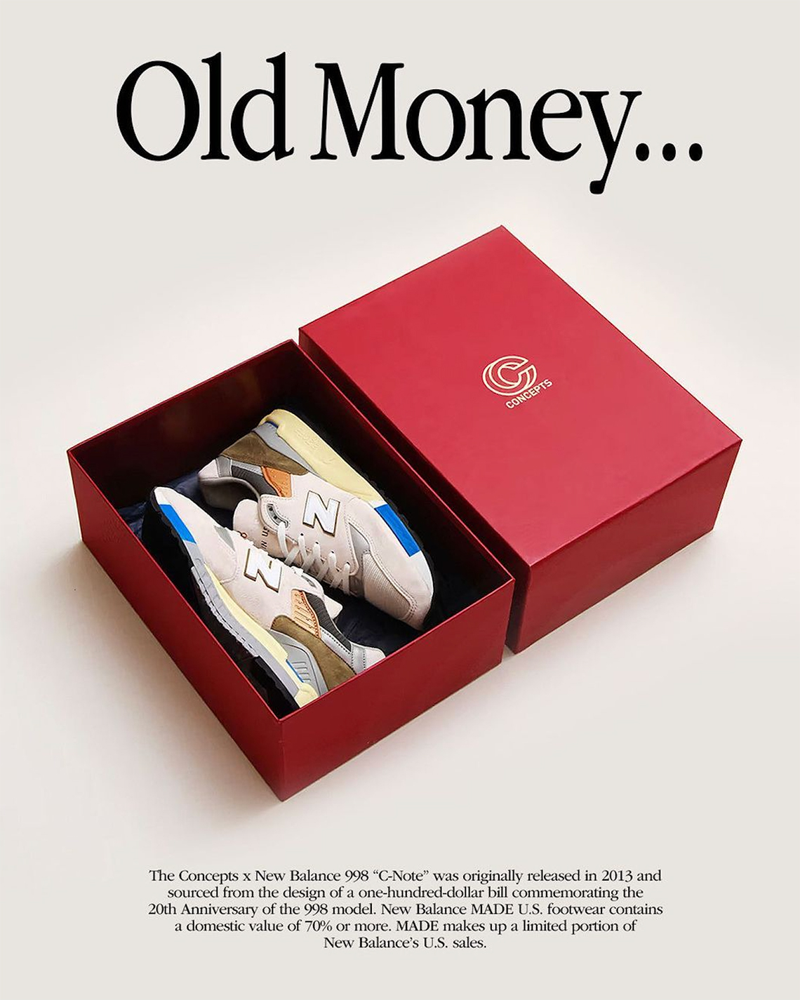 Concepts New Balance 998 Old Money C Note 2023 Release Info 1