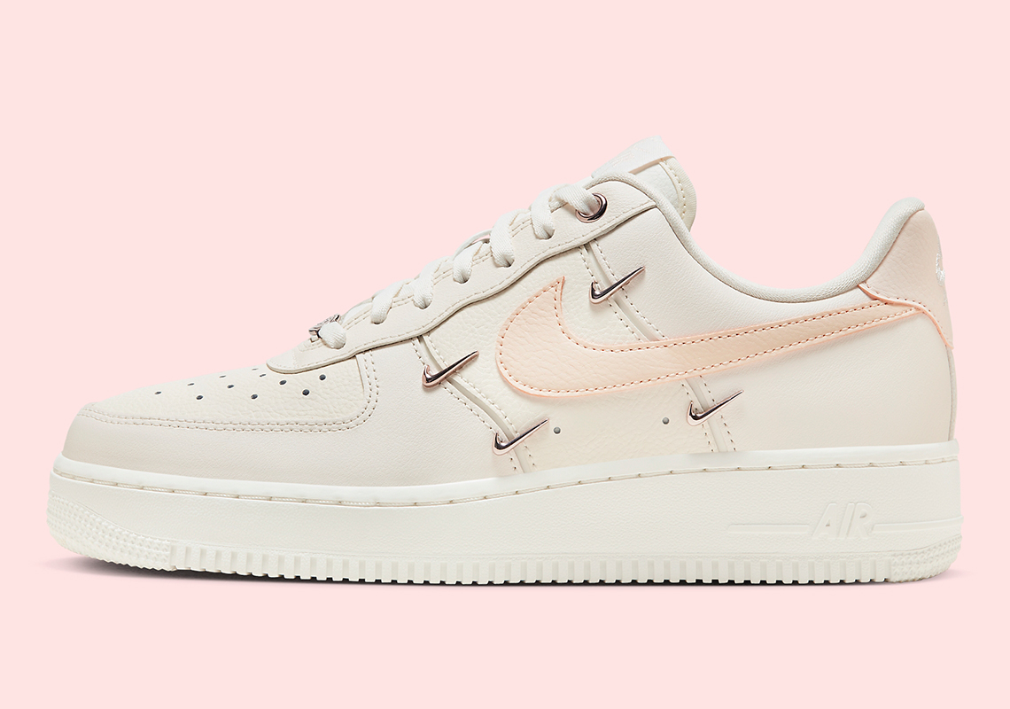 "Rose Gold" Swooshes Adorn This Women's Nike Air Force 1 Low