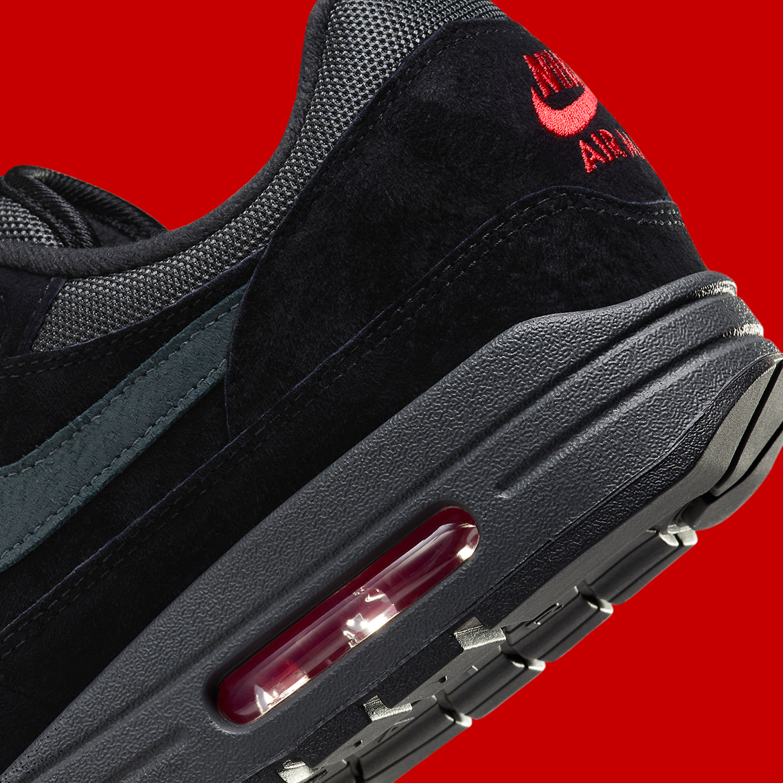 Nike Air Max 1 Black Anthracite Varsity Red 2