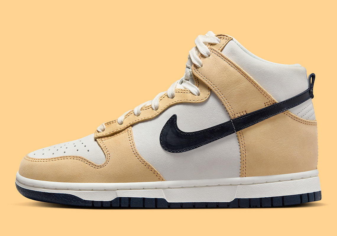 Nike Dunk High Tan Gold Black White Dx2044 101 1