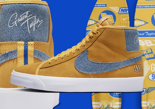 Grant Taylor Brings Bright “University Gold” To The Nike SB Mid Blazer GT