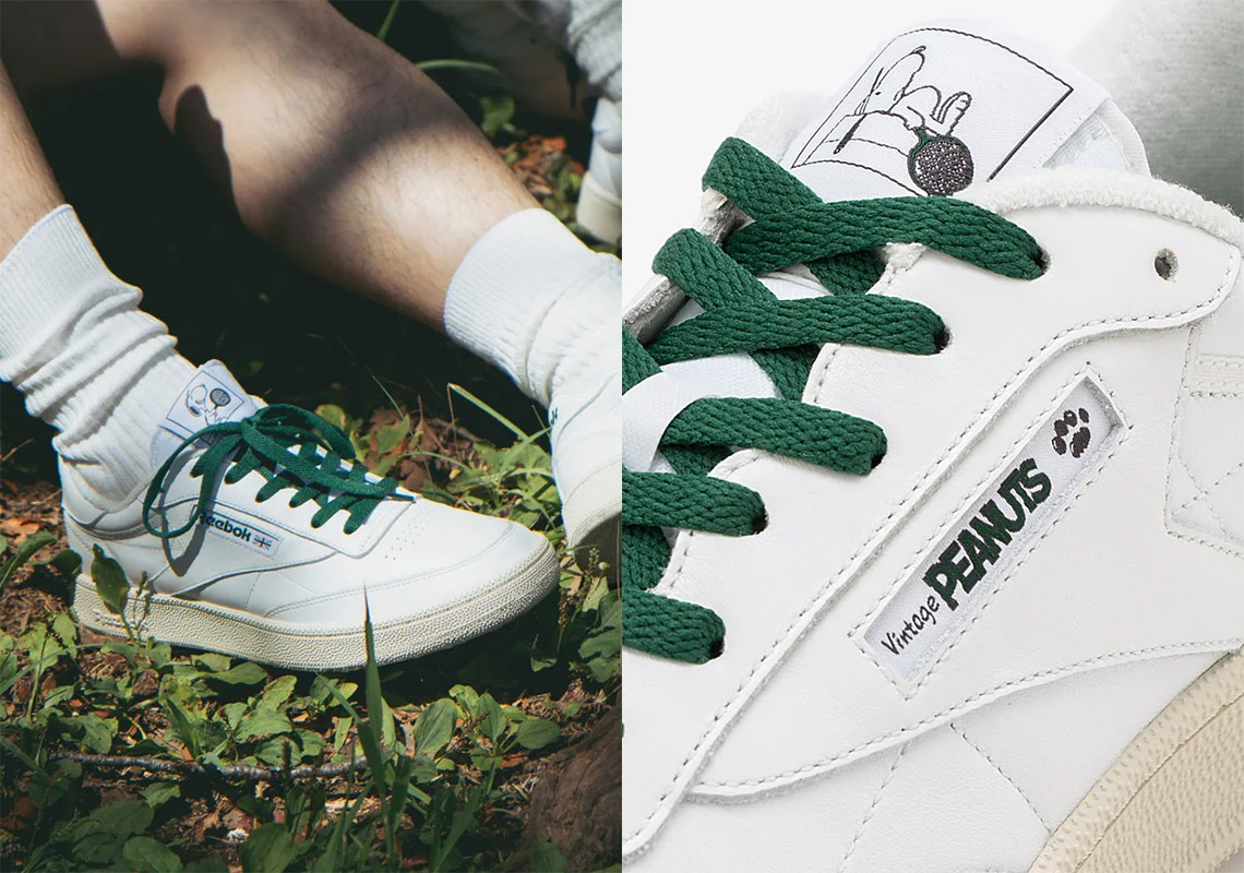 Snoopy Shows Off His Tennis Skills Atop The Peanuts x Reebok Club C