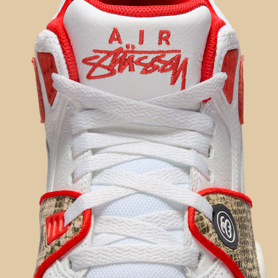 Stussy Nike Air Flight 89 Habanero Red Snakeskin Fd6475 101 5