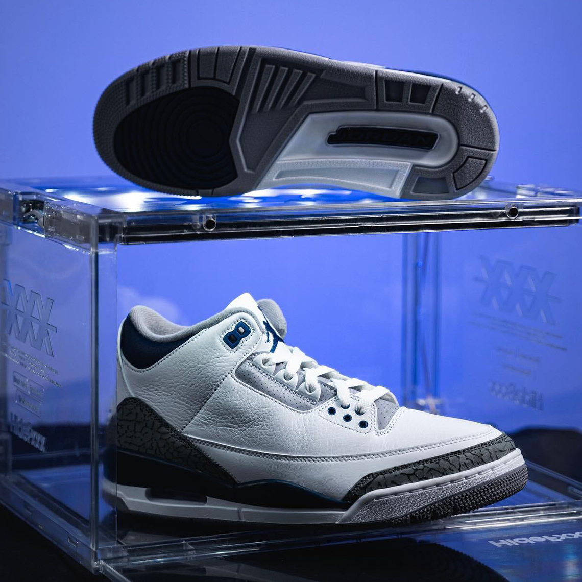 Air Jordan 3 White Navy Photos 4