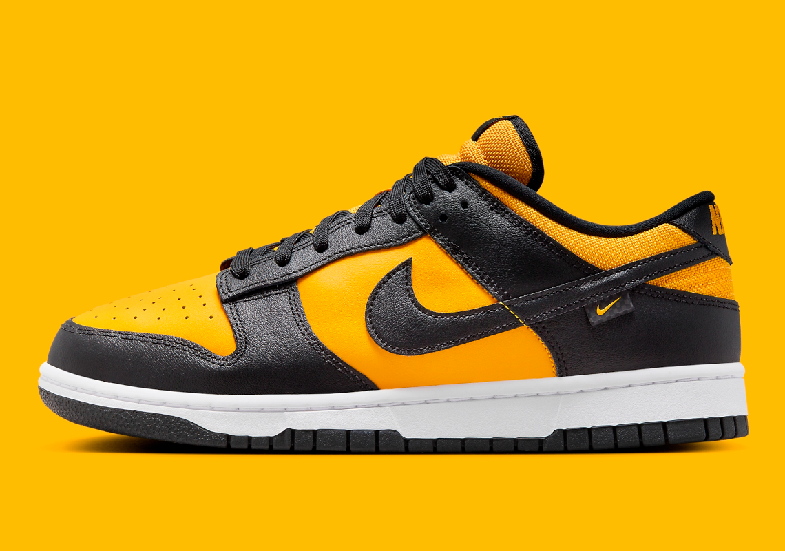 Nike's Dunk Low Enjoys A "Black/University Gold" Update