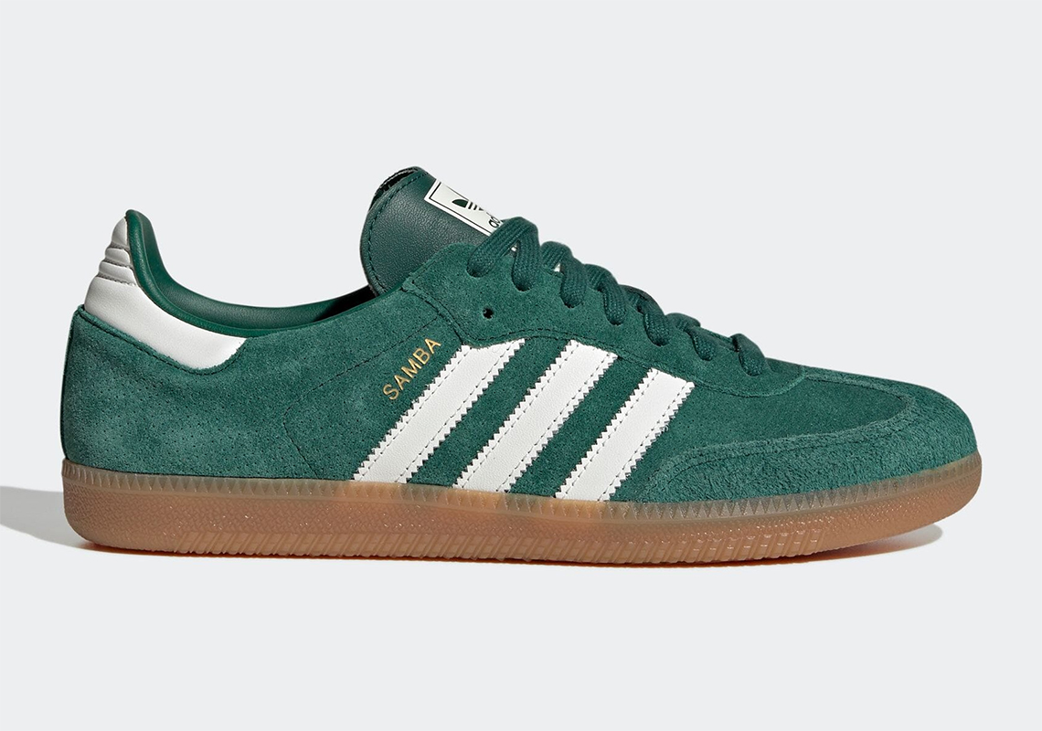 The adidas Samba Dresses In A Vintage "Collegiate Green"