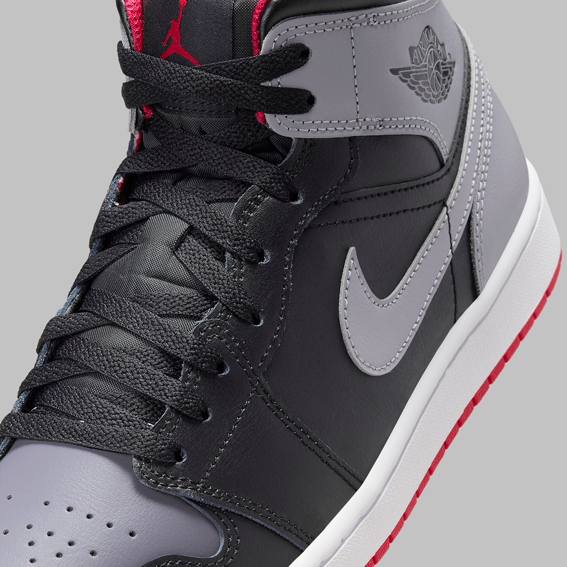 Air Jordan 1 Mid Grey Black Red Dq8426 006 2