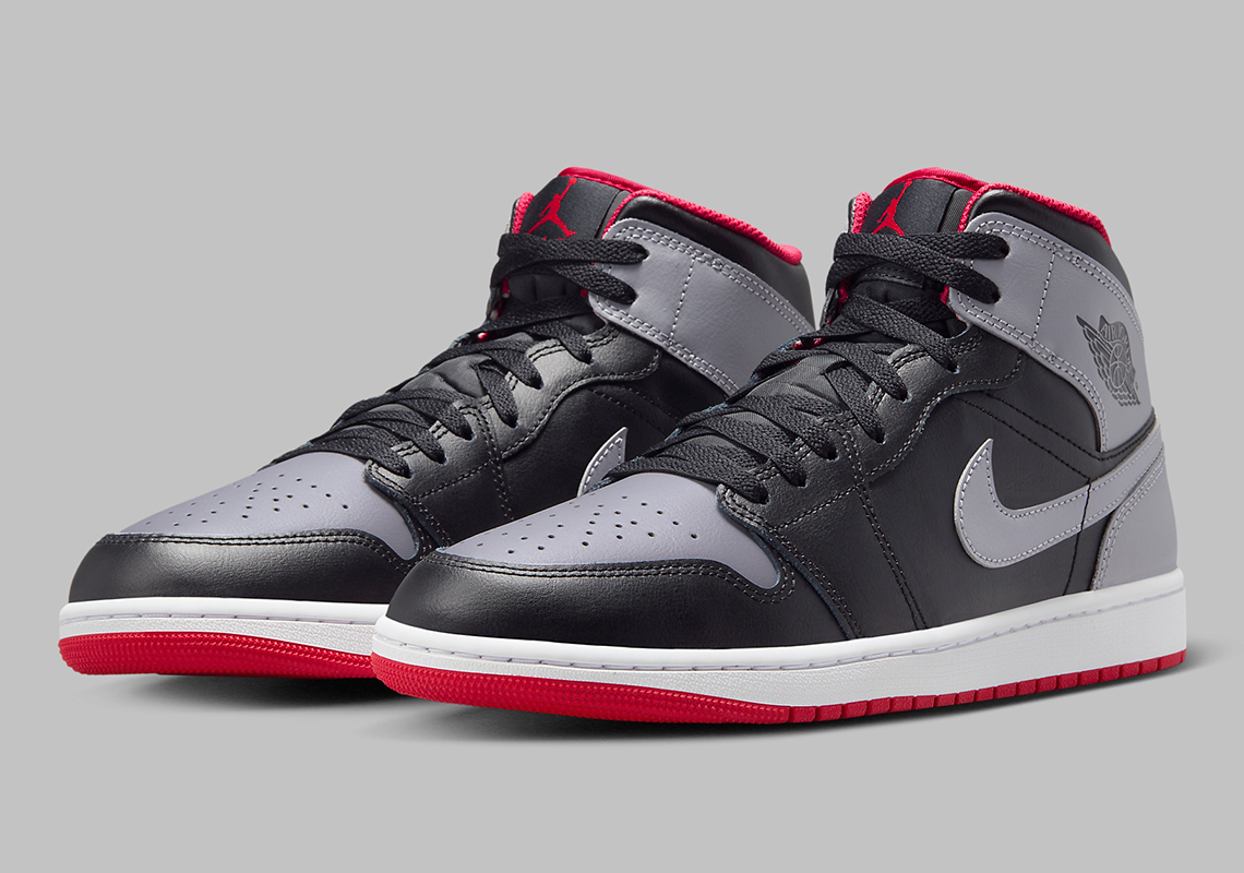 Air Jordan 1 Mid Grey Black Red Dq8426 006 5