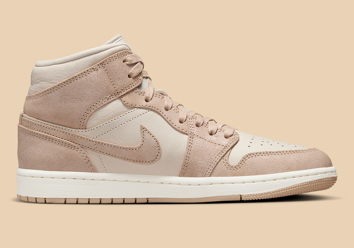 Air Jordan 1 Mid Light Tan Suede Fj3448 200 2