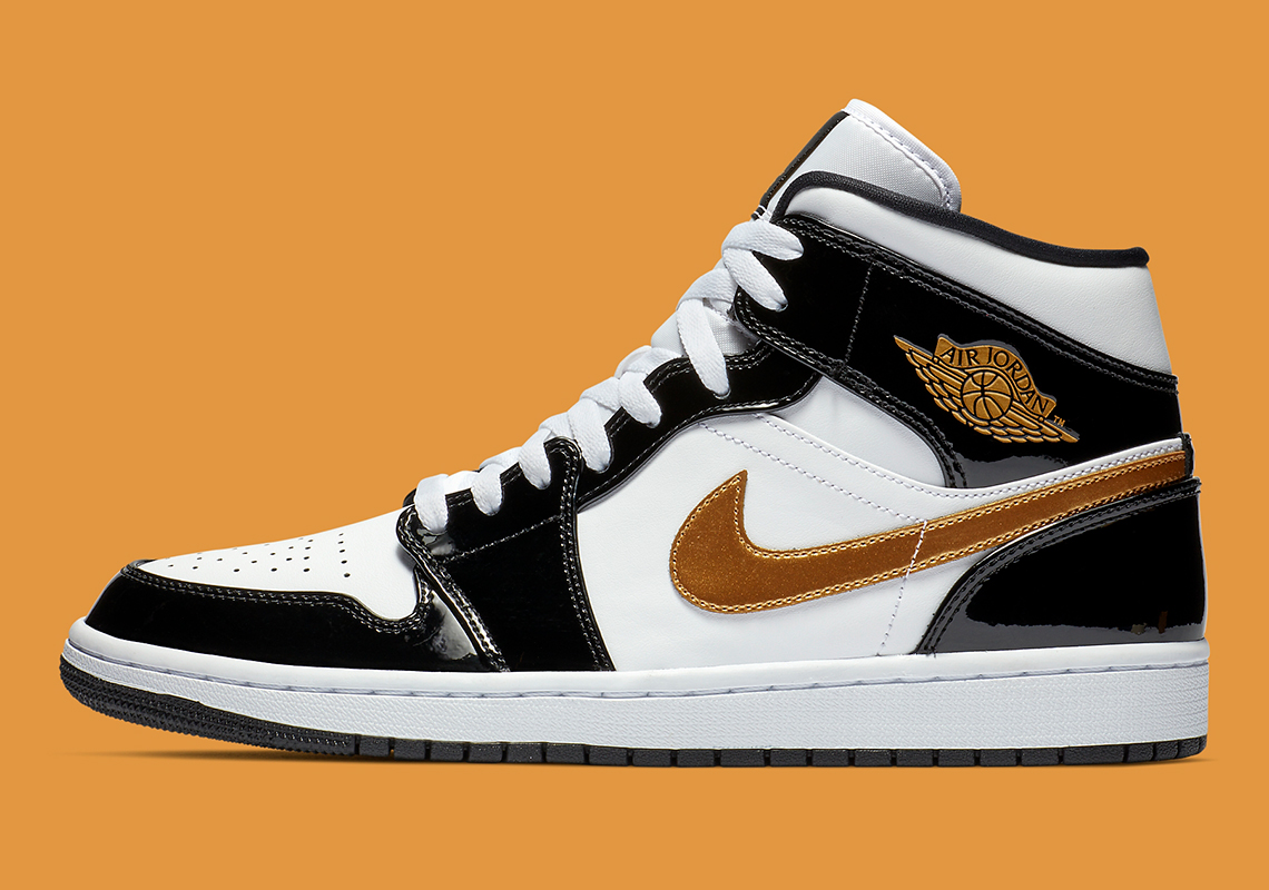 Air Jordan 1 Mid Se Black Gold 852542 007 Release Date 4