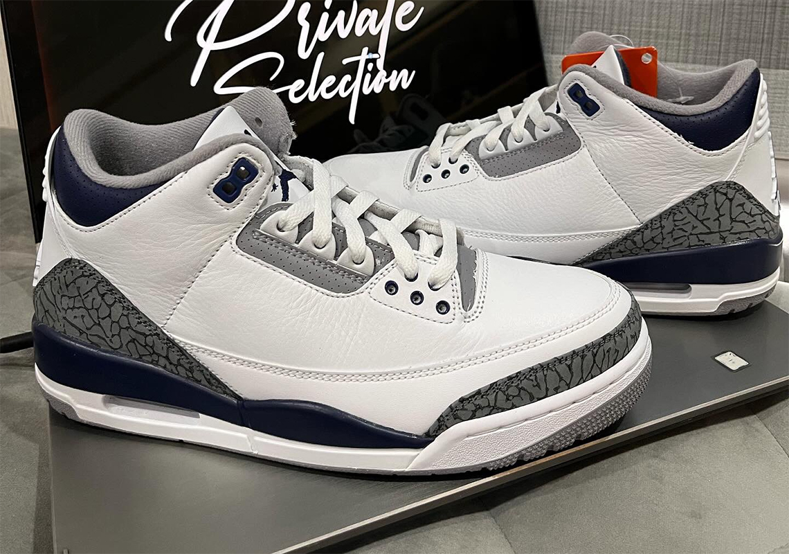 Air Jordan 3 White Midnight Navy Ct8532 140 4