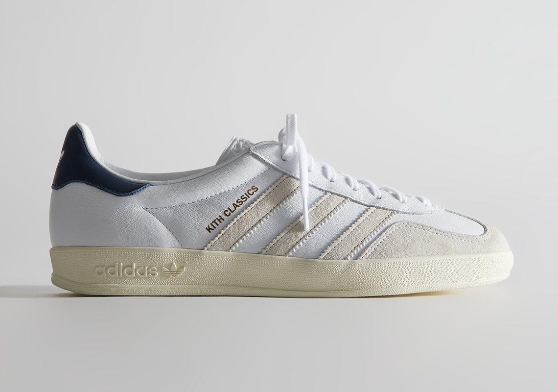 Kith Classics Adidas Gazelle Indoor White Navy 1