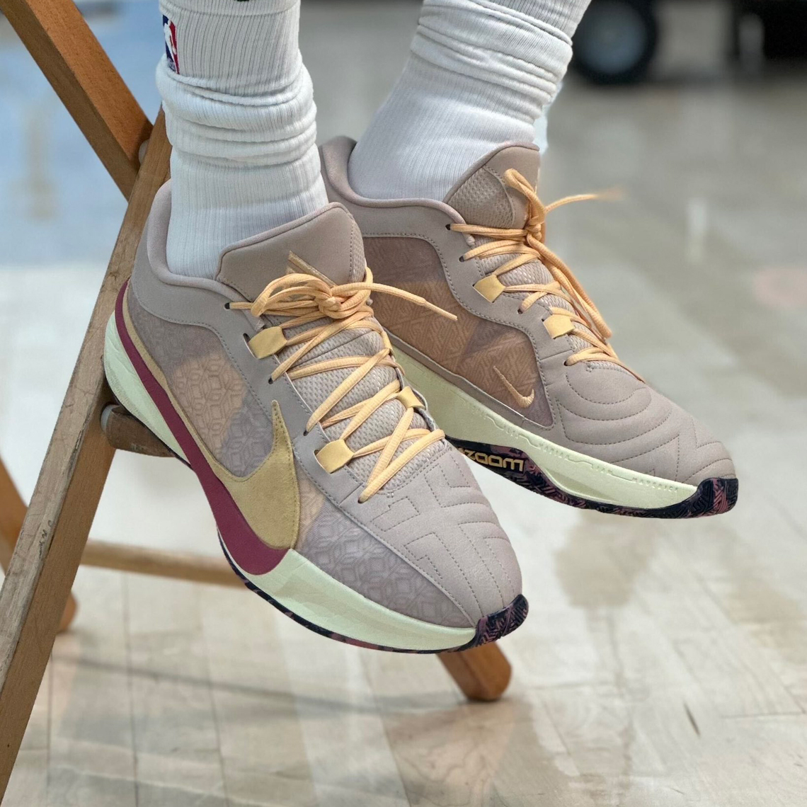 Nba Media Day 2023 Nike Zoom Freak 5 Fossil Stone