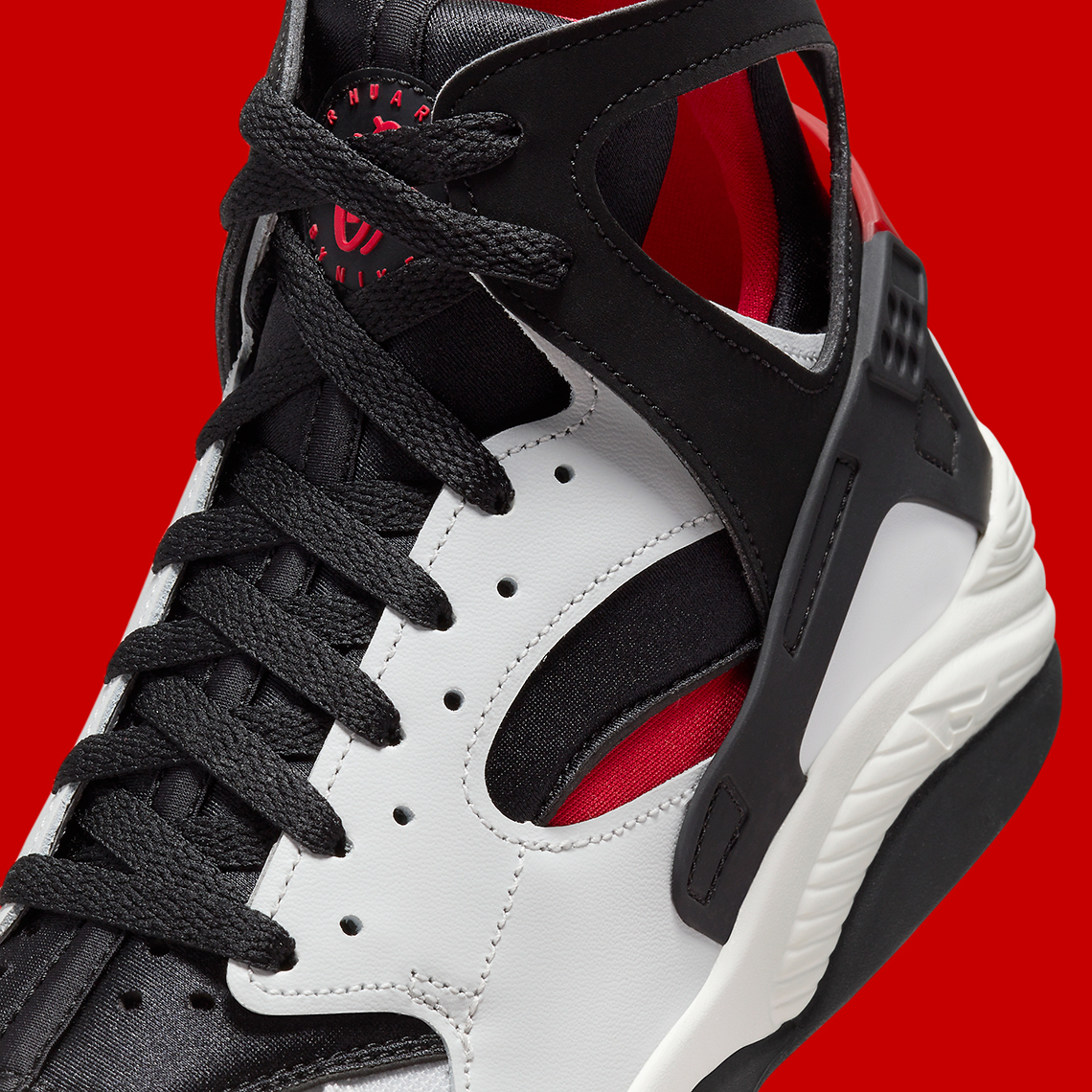 Nike Air Flight Huarache White Black Red Fj3455 001 1