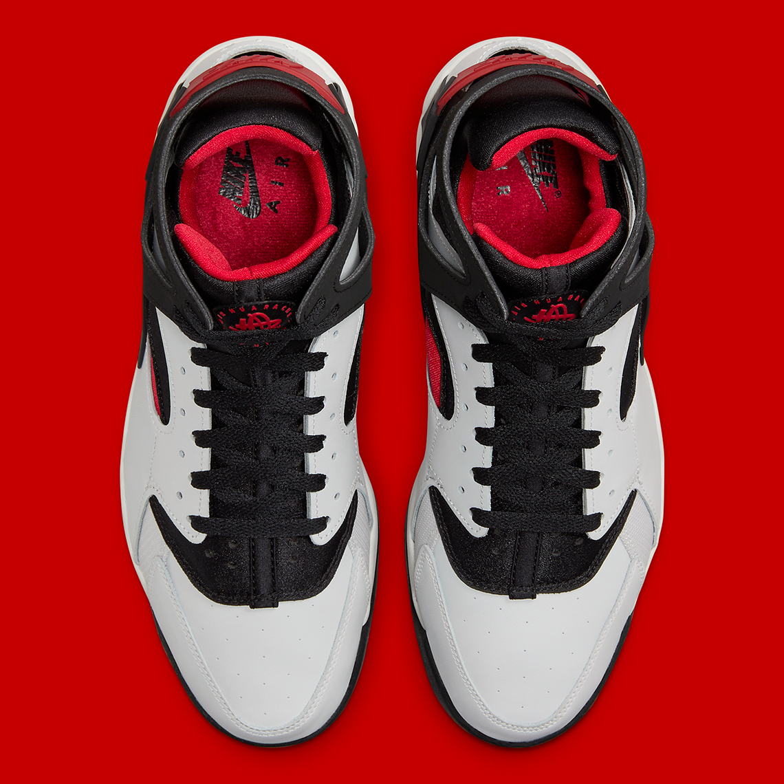 Nike Air Flight Huarache White Black Red Fj3455 001 6