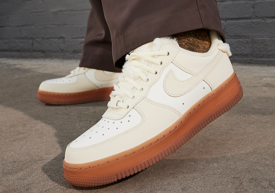 Faux Fur And A Clad Gum Sole Unit Coats The Nike Air Force 1 Low LX