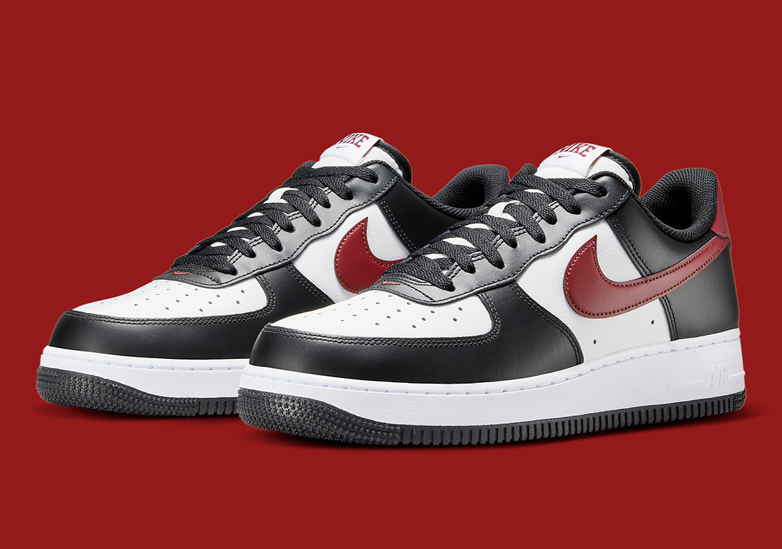 Nike Air Force 1 Low Varsity Black Red Fz4615 001 2